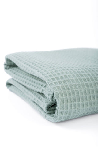 PEPPERMINT GREEN Cotton waffle towels