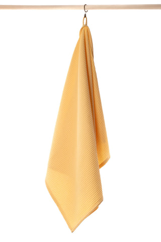 YELLOW Cotton waffle towels