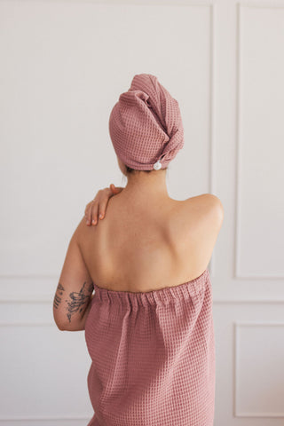 Sauna towel with rubber