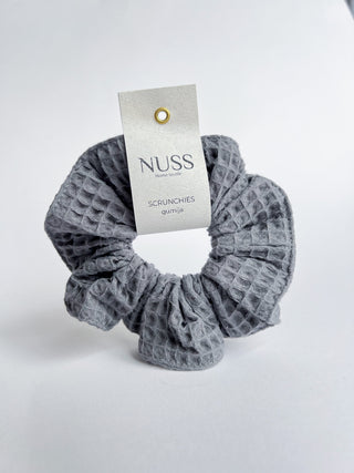 Pelēka matu gumija - scrunchie