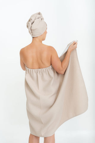 Sauna towel with rubber