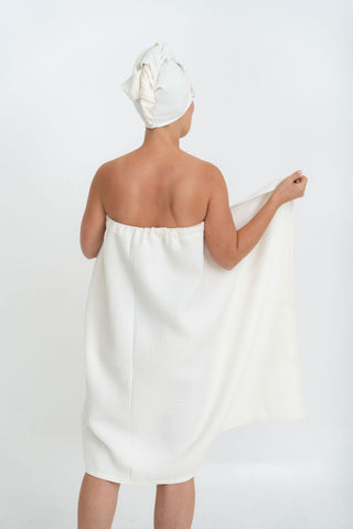 Sauna towel with rubber