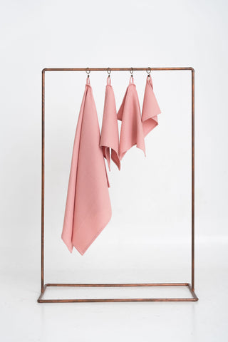 PEACH Cotton waffle towels