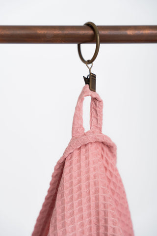 PEACH Cotton waffle towels