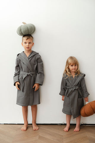  Nuss bērnu halāti ar kapuci  | kids bathrobe 