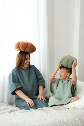 Waffle Cotton Poncho: Handmade Unisex Surfing Poncho