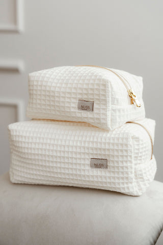 kosmētikas maks balts no kokvilnas